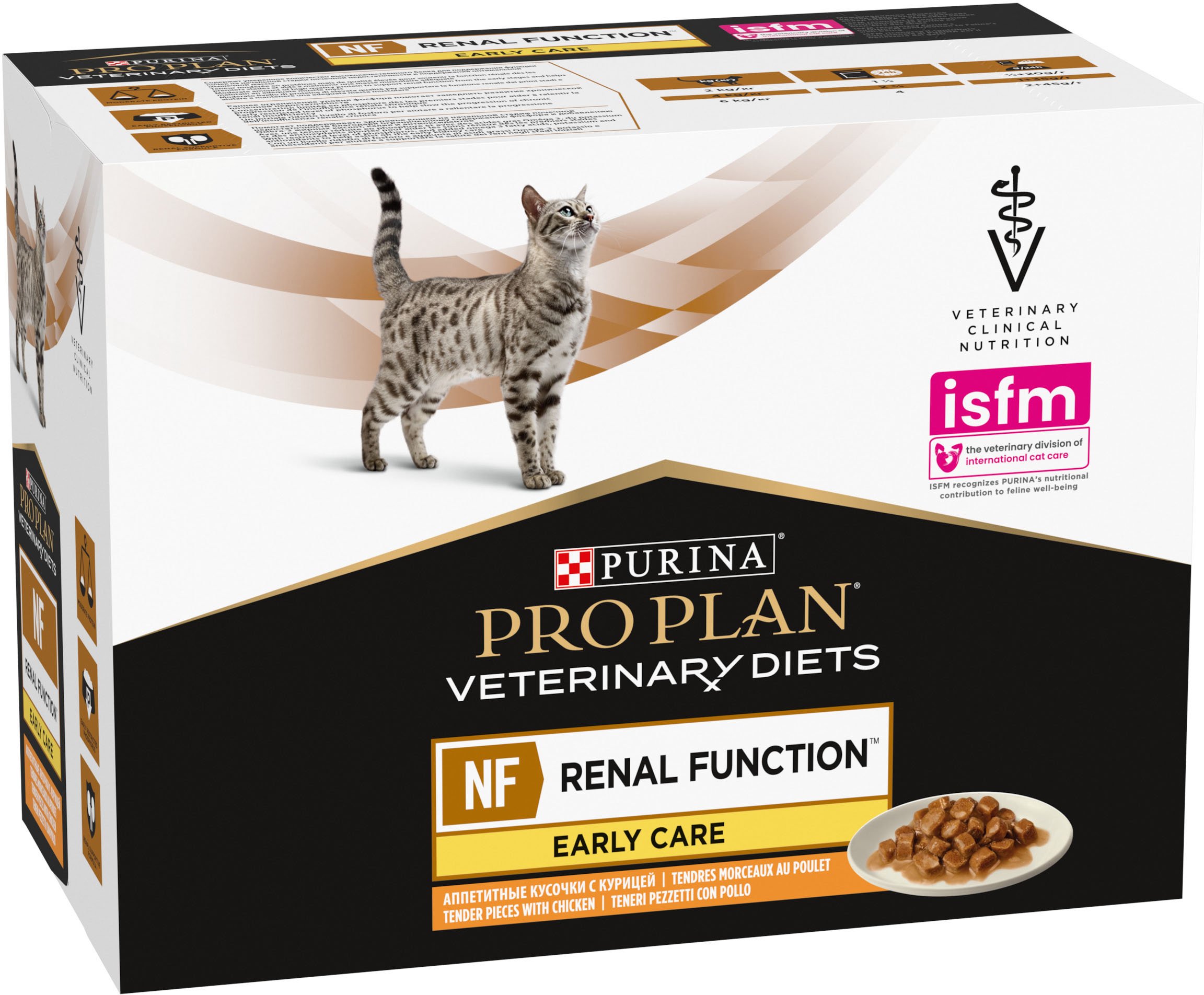 Влажный корм для кошек с болезнями почек Purina Pro Plan Veterinary Diets NF Renal Function Early Care с курицей 10x85 г фото 3