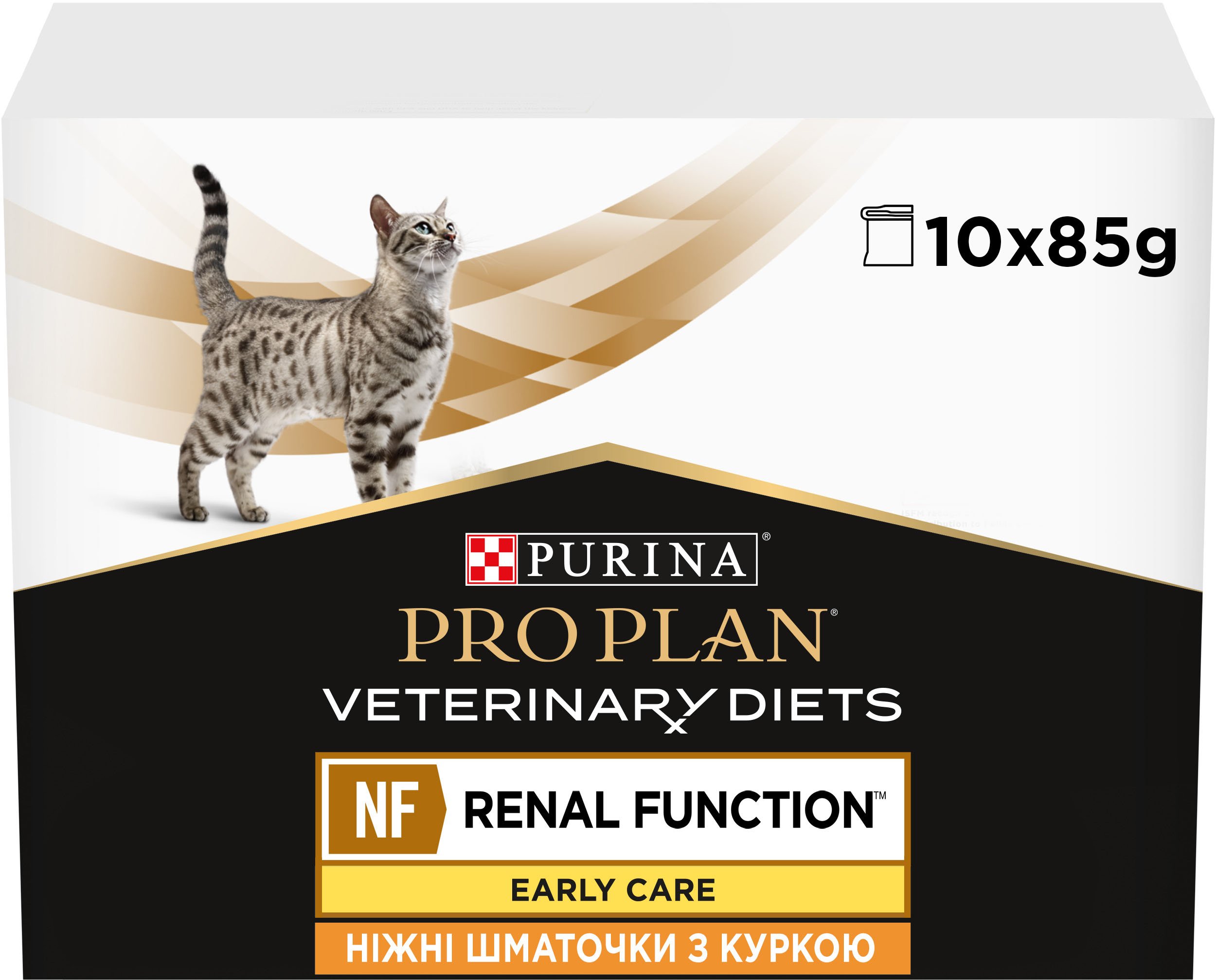 Вологий корм для котів із хворобами нирок Purina Pro Plan Veterinary Diets NF Renal Function Early Care з куркою 10x85 гфото2