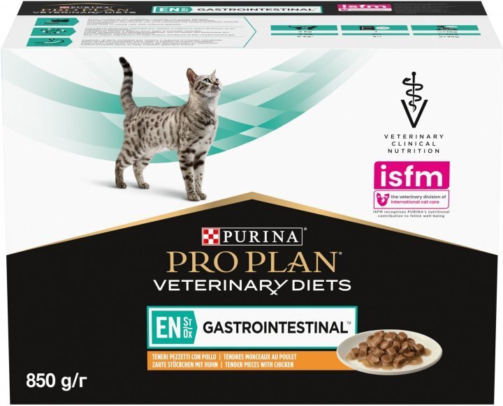 Упаковка вологого дієтичного корму для кошенят та дорослих кішок при хворобах шлунково-кишкового тракту Purina Pro Planфото2