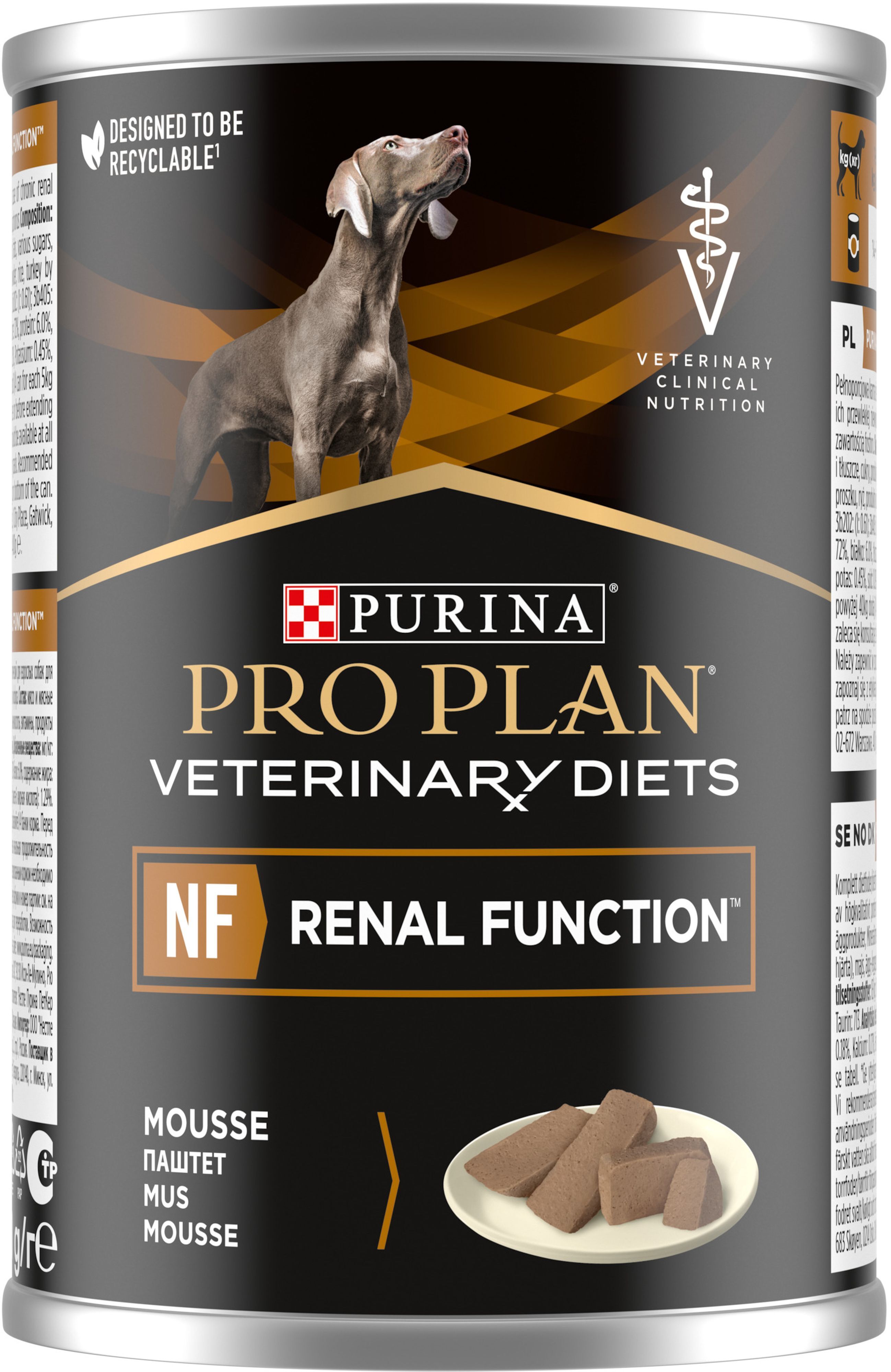 Влажный корм для собак Purina Vet Diets Dog NF Renal Function при почечной недостаточности 400 г фото 2