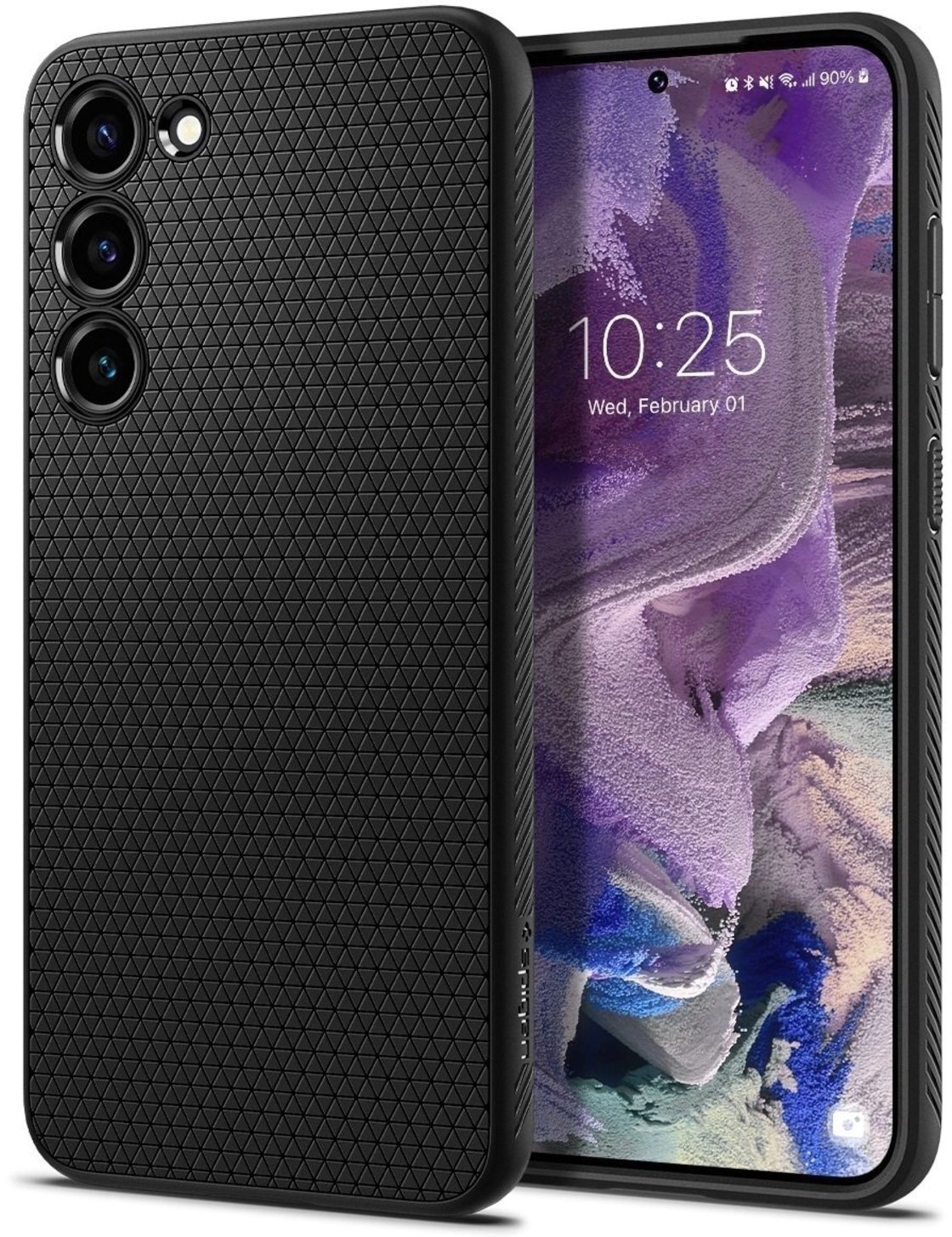 Чехол Spigen для Samsung Galaxy S23 Liquid Air, Matte Black (ACS05712) фото 2