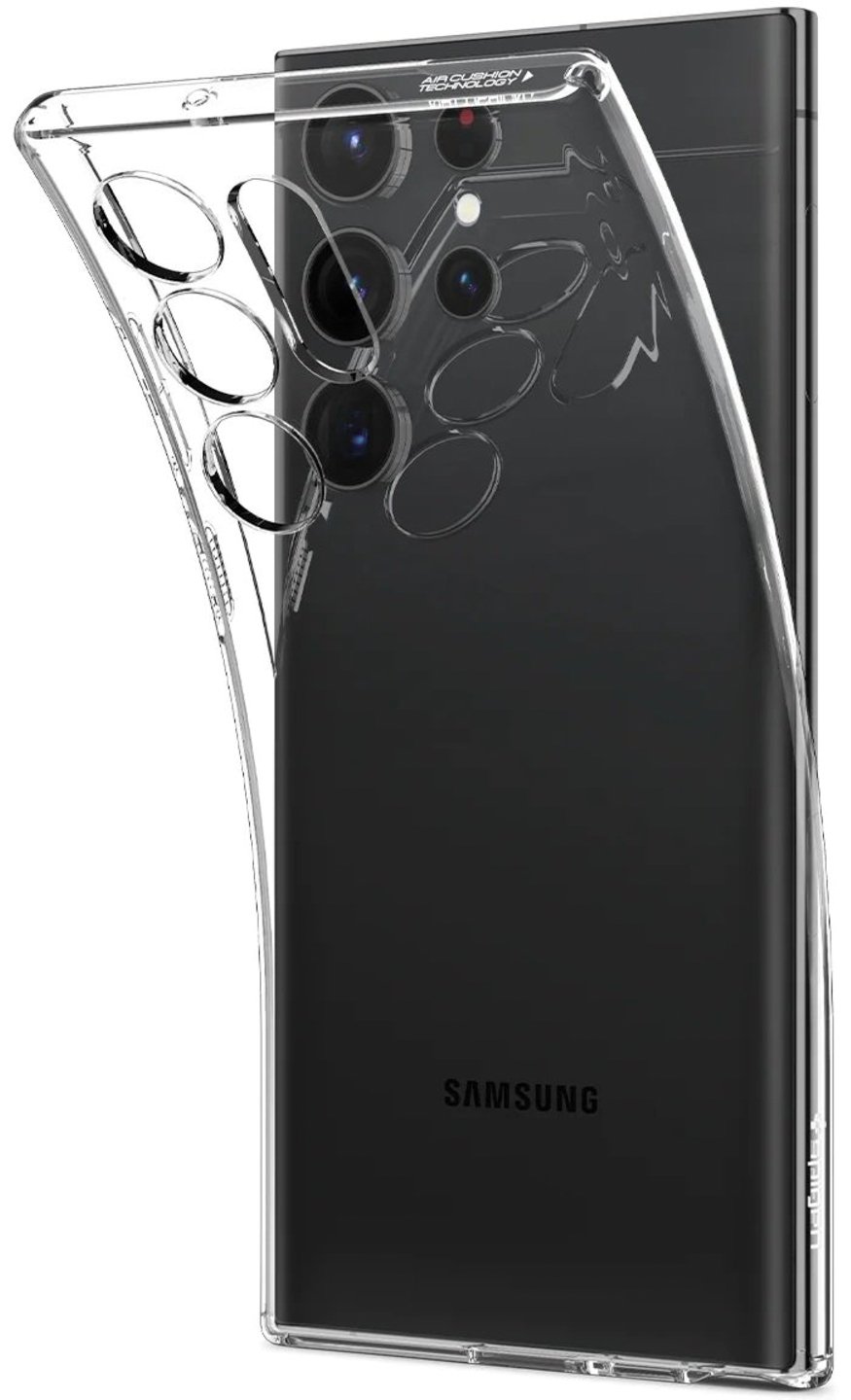 Чехол Spigen для Samsung Galaxy S23 Ultra Liquid Crystal, Crystal Clear (ACS05610) фото 4