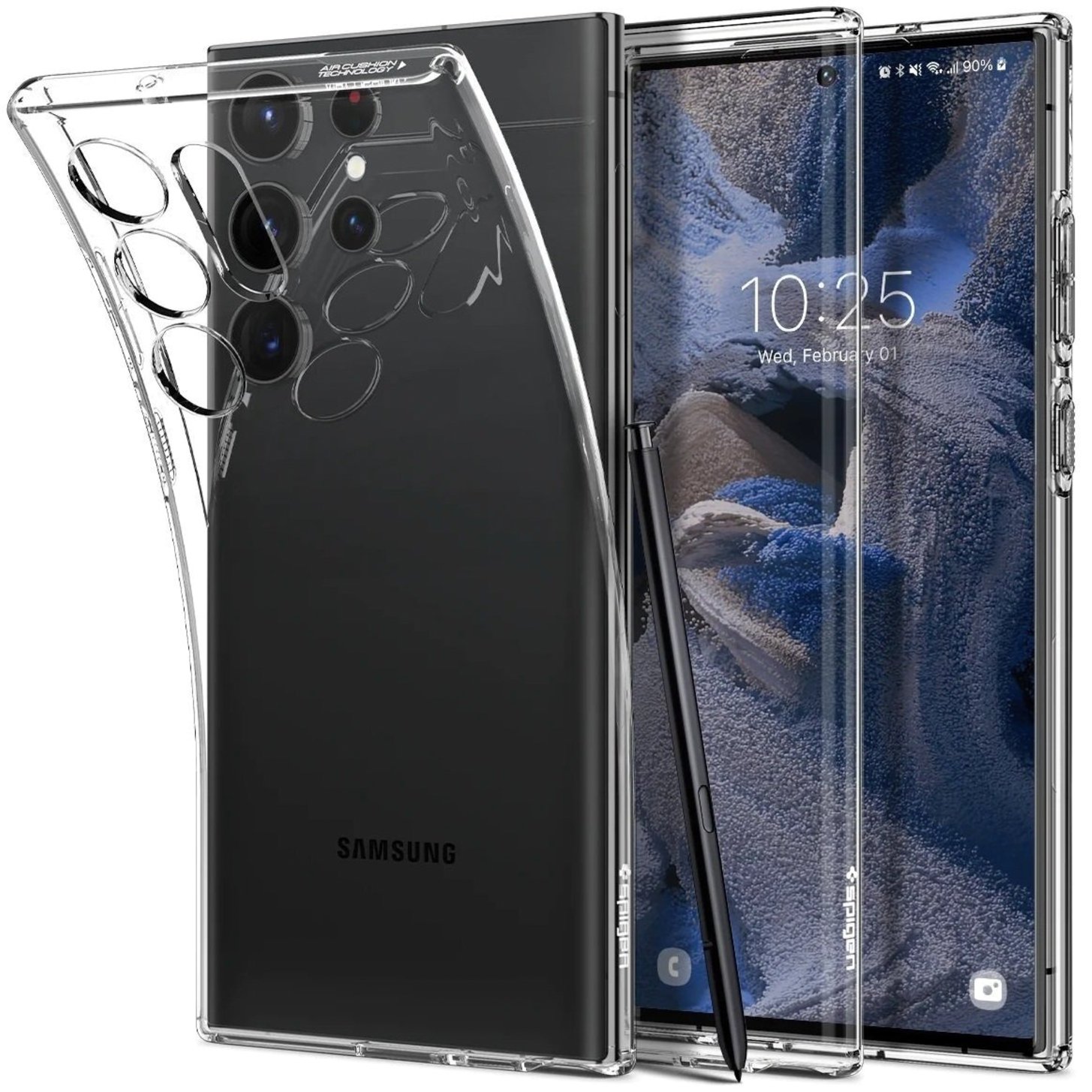 Чехол Spigen для Samsung Galaxy S23 Ultra Liquid Crystal, Crystal Clear (ACS05610) фото 2