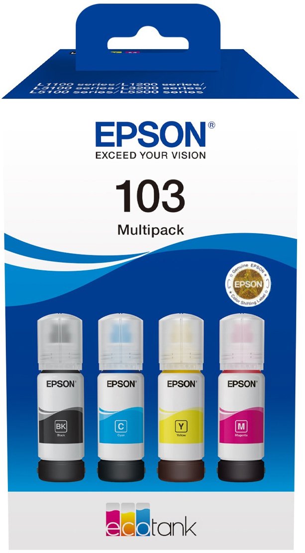 Контейнеры с чернилами Epson L4150/L4160 Multipack (C,M,Y,Bk) (C13T03V64A) фото 2