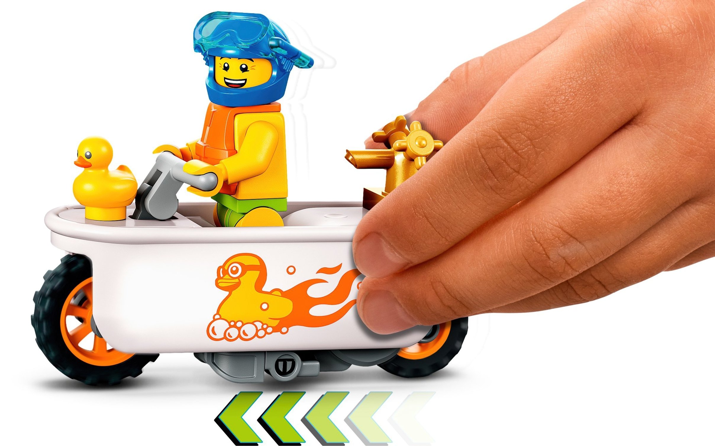 LEGO 60333 City Stuntz Трюковий мотоцикл для гри у ваннійфото3