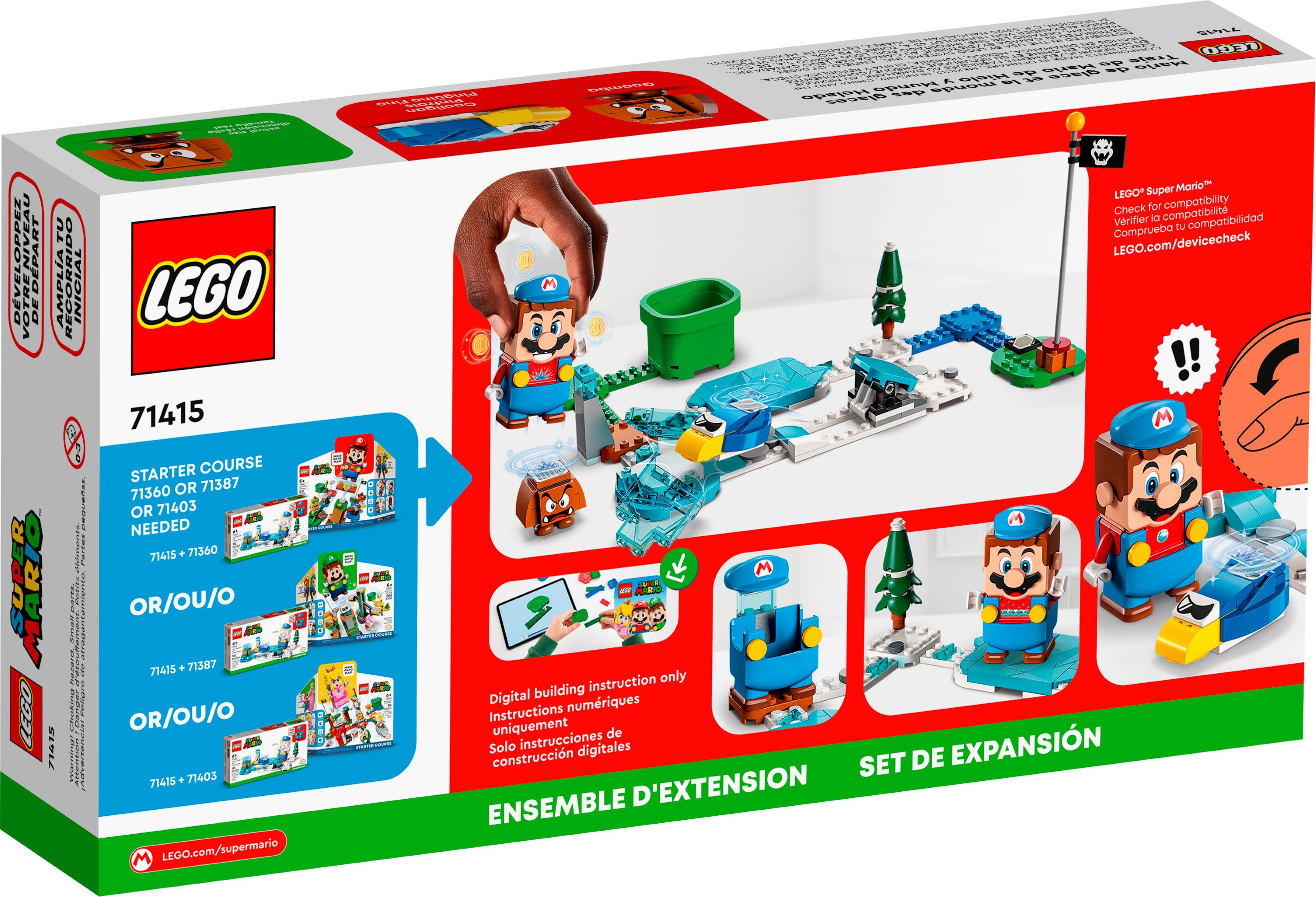 LEGO 71415 Super Mario Костюм Ледяного Марио и Морозный мир. Дополнительный набор фото 5