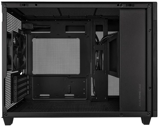 Корпус ASUS Prime AP201 Tempered Glas, без БП, 2xUSB3.2, 1xUSB Type-C, Tempered Glass side, mATX, Black фото 