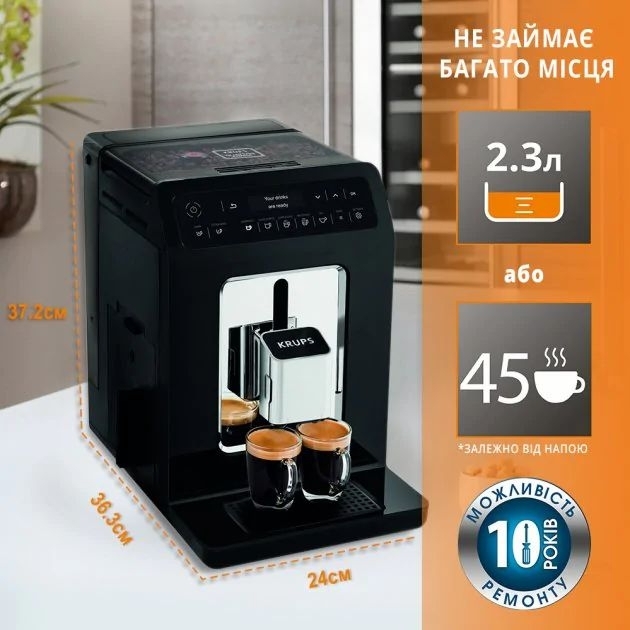Кавомашина Krups Evidence EA890810 Blackфото