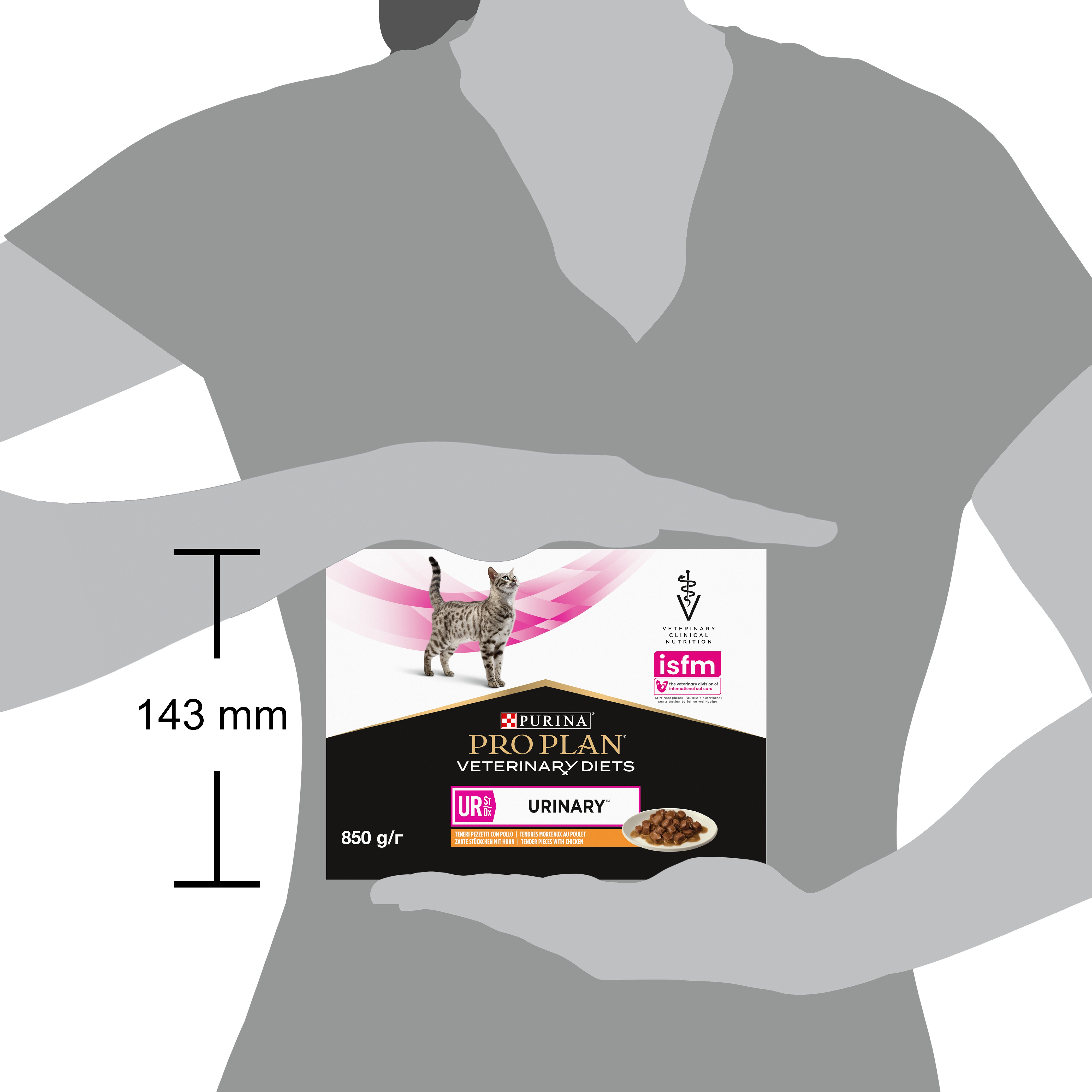 Упаковка вологого корму для котів Pro Plan Veterinary Diets при захворюванні сечостатевої системи з куркою 10*85 гфото