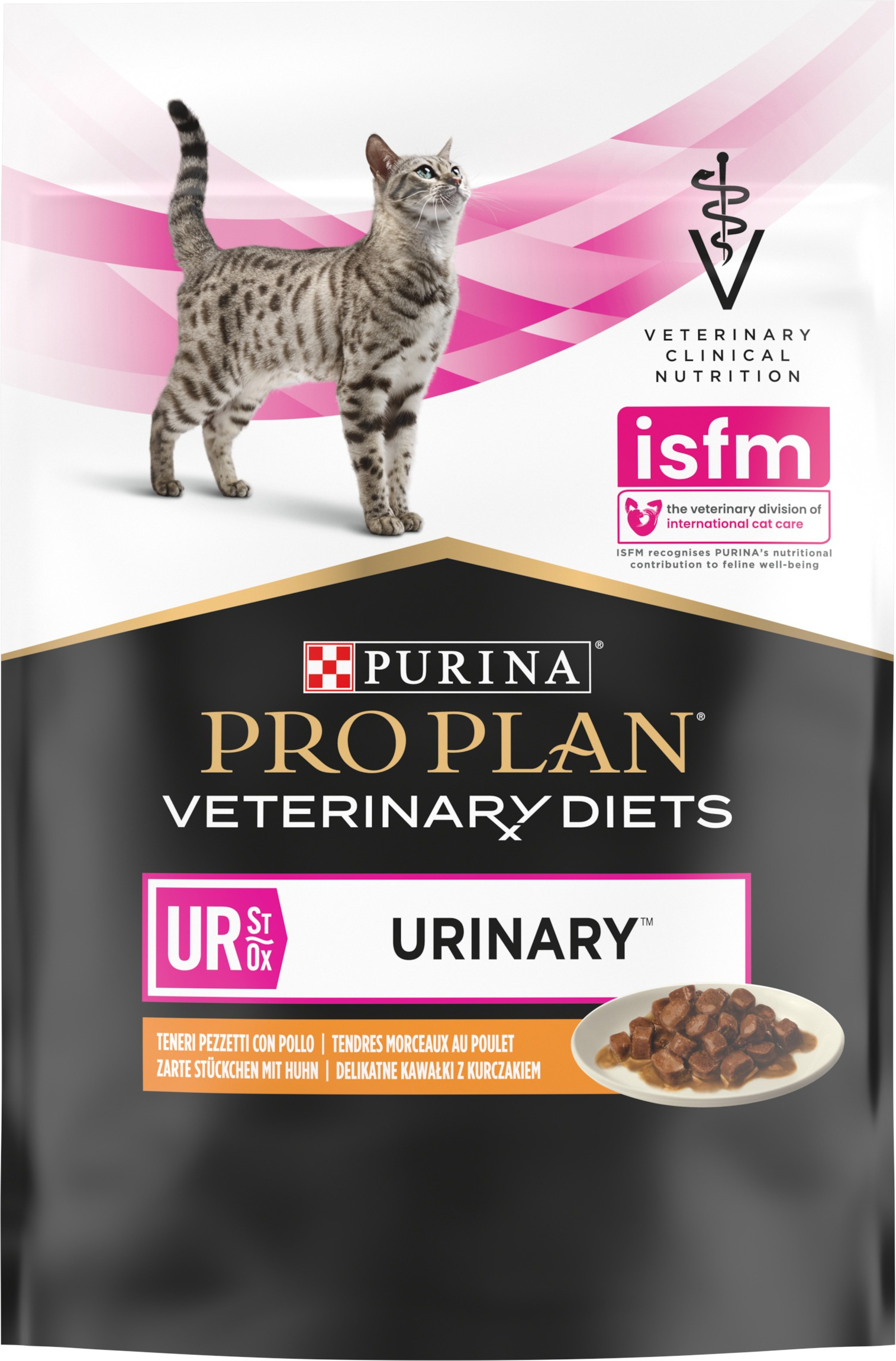 Упаковка вологого корму для котів Pro Plan Veterinary Diets при захворюванні сечостатевої системи з куркою 10*85 гфото