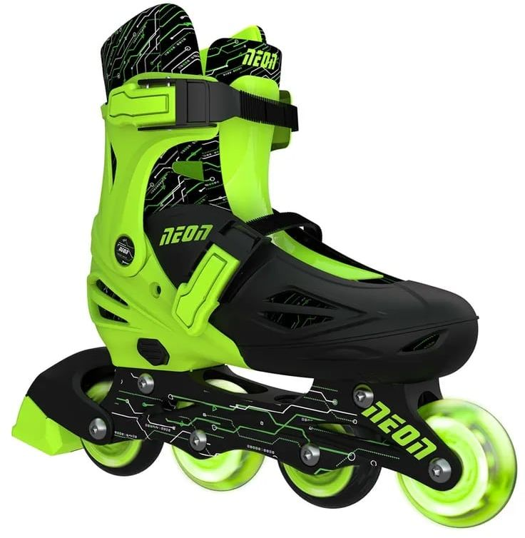 Роликові ковзани Neon Inline Skates Зелений (Розмір 34-37)фото2