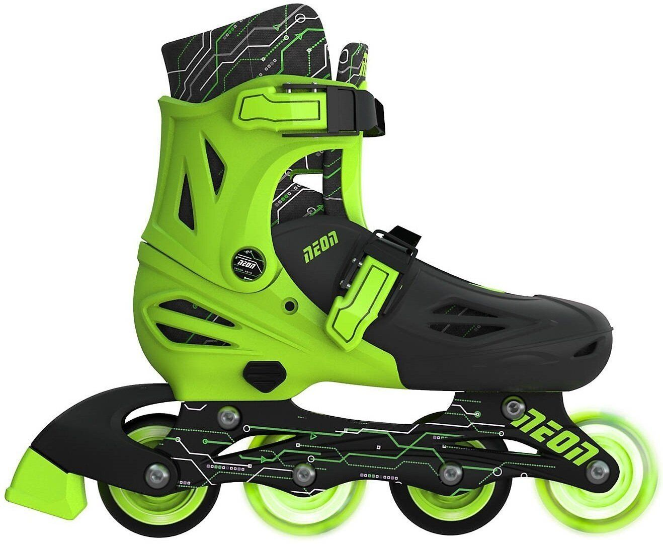 Роликові ковзани Neon Inline Skates Зелений (Розмір 34-37)фото3