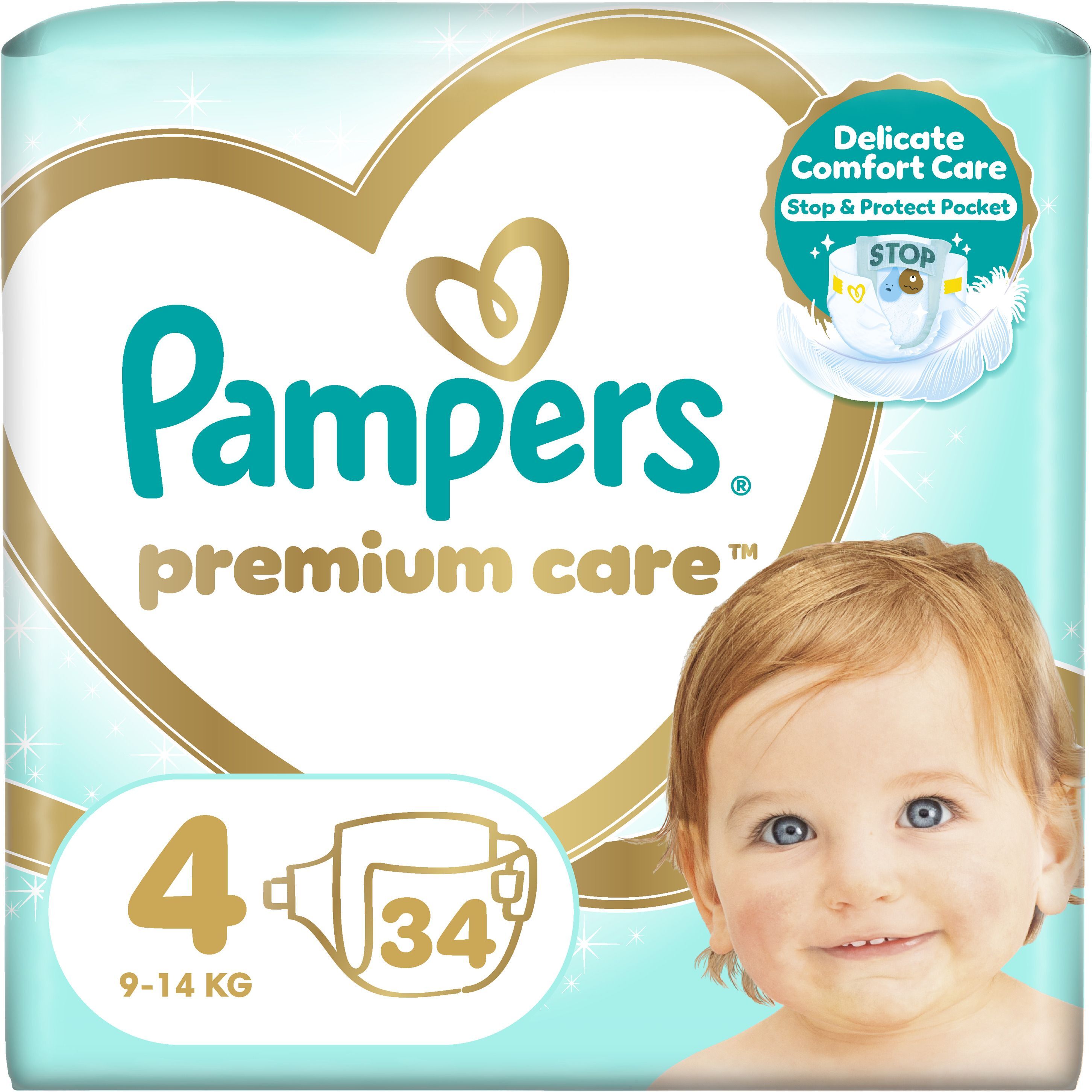 Подгузники Pampers Premium Care Размер 4 9-14 кг 34 шт фото 2