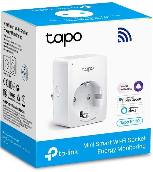 Смарт-розетка TP-LINK Tapo P110 N300 16A (TAPO-P110)фото2