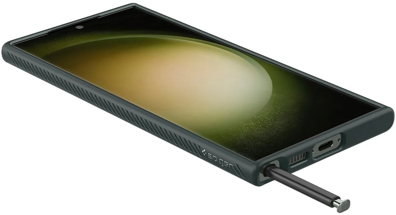 Чохол Spigen для Samsung Galaxy S23 Ultra Liquid Air, Abyss Green (ACS05615)фото4