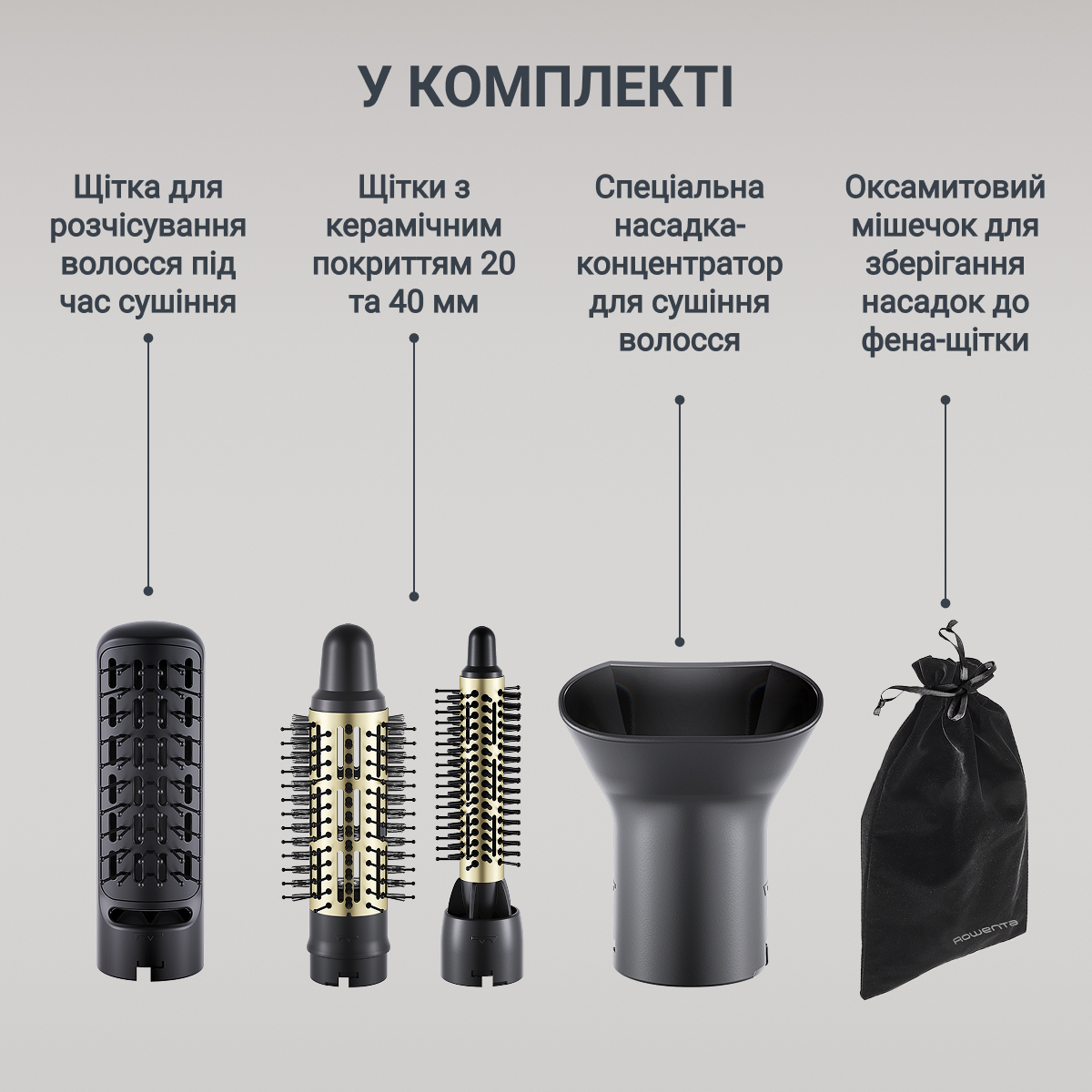 Фен-щетка Rowenta Express Style CF6330F0 фото 4