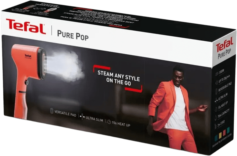 Відпарювач Tefal Pure Pop DT2022E1 кораловийфото