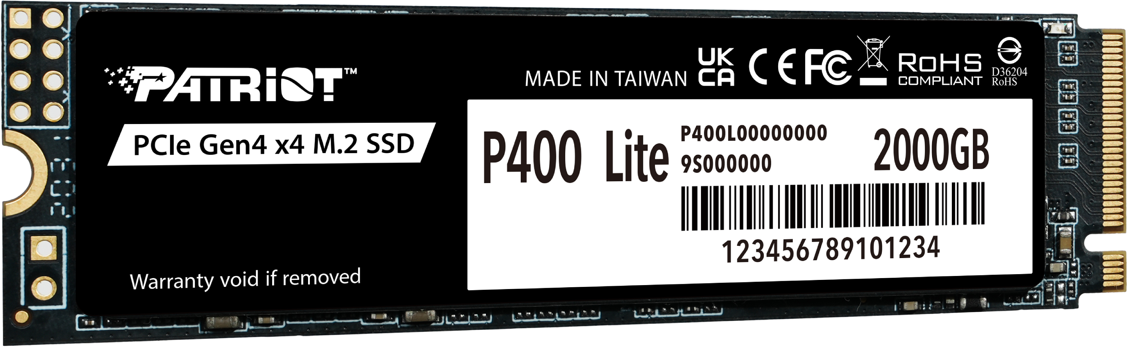 SSD накопитель PATRIOT M.2 2TB PCIe 4.0 P400 LITE (P400LP2KGM28H) фото2