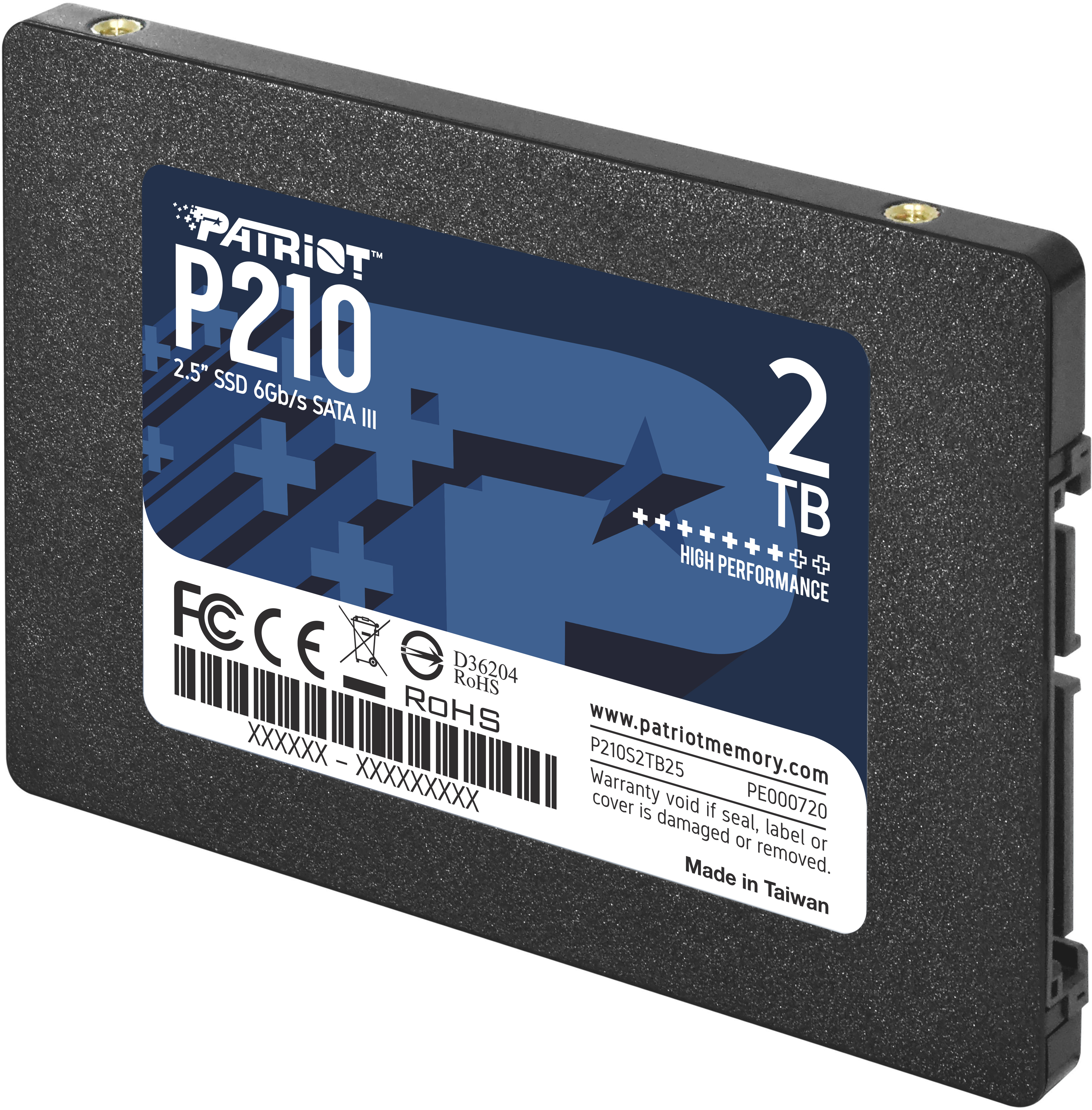 SSD накопитель PATRIOT 2.5" 2TB SATA P210 (P210S2TB25) фото3