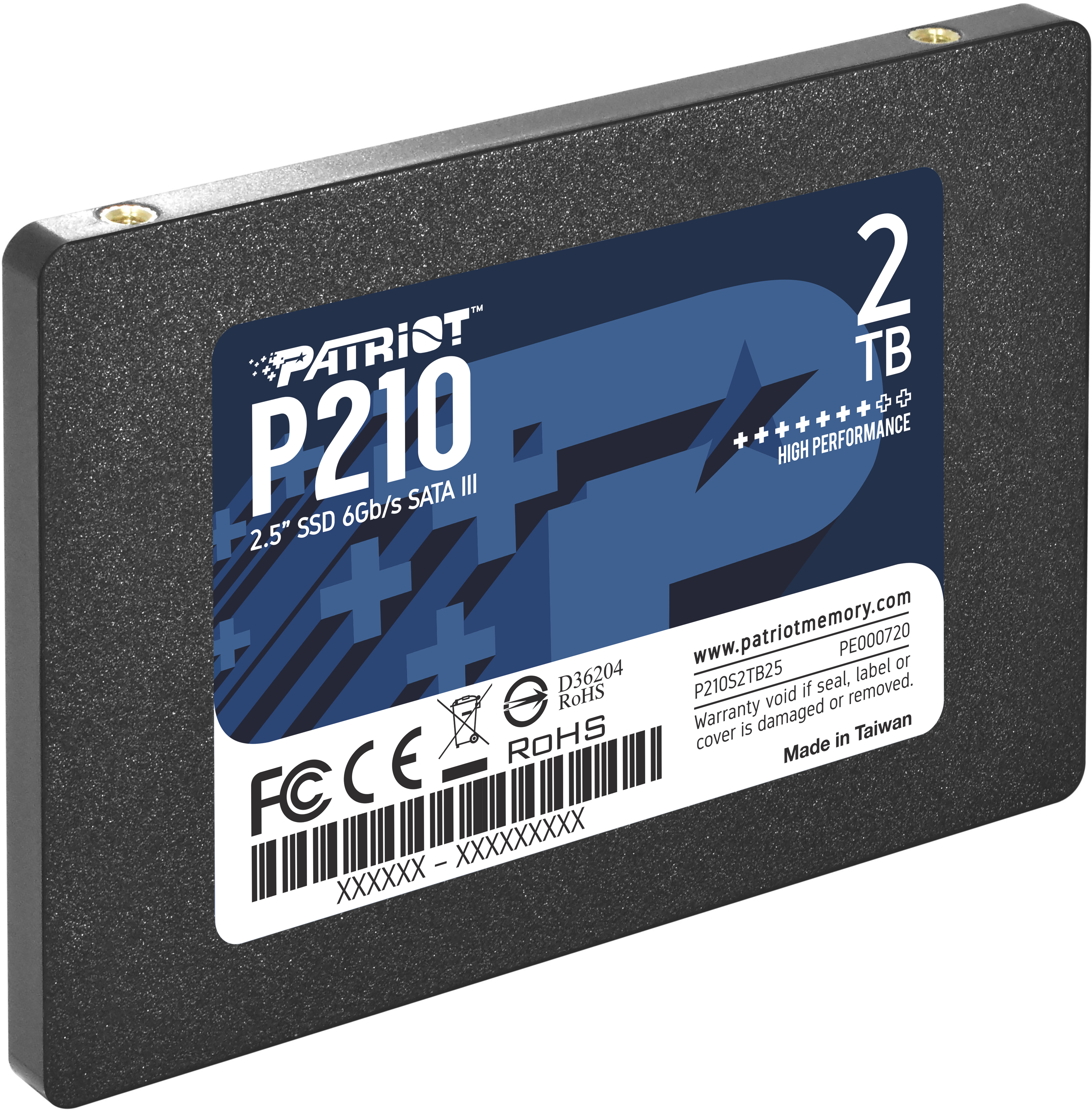 SSD накопитель PATRIOT 2.5" 2TB SATA P210 (P210S2TB25) фото2