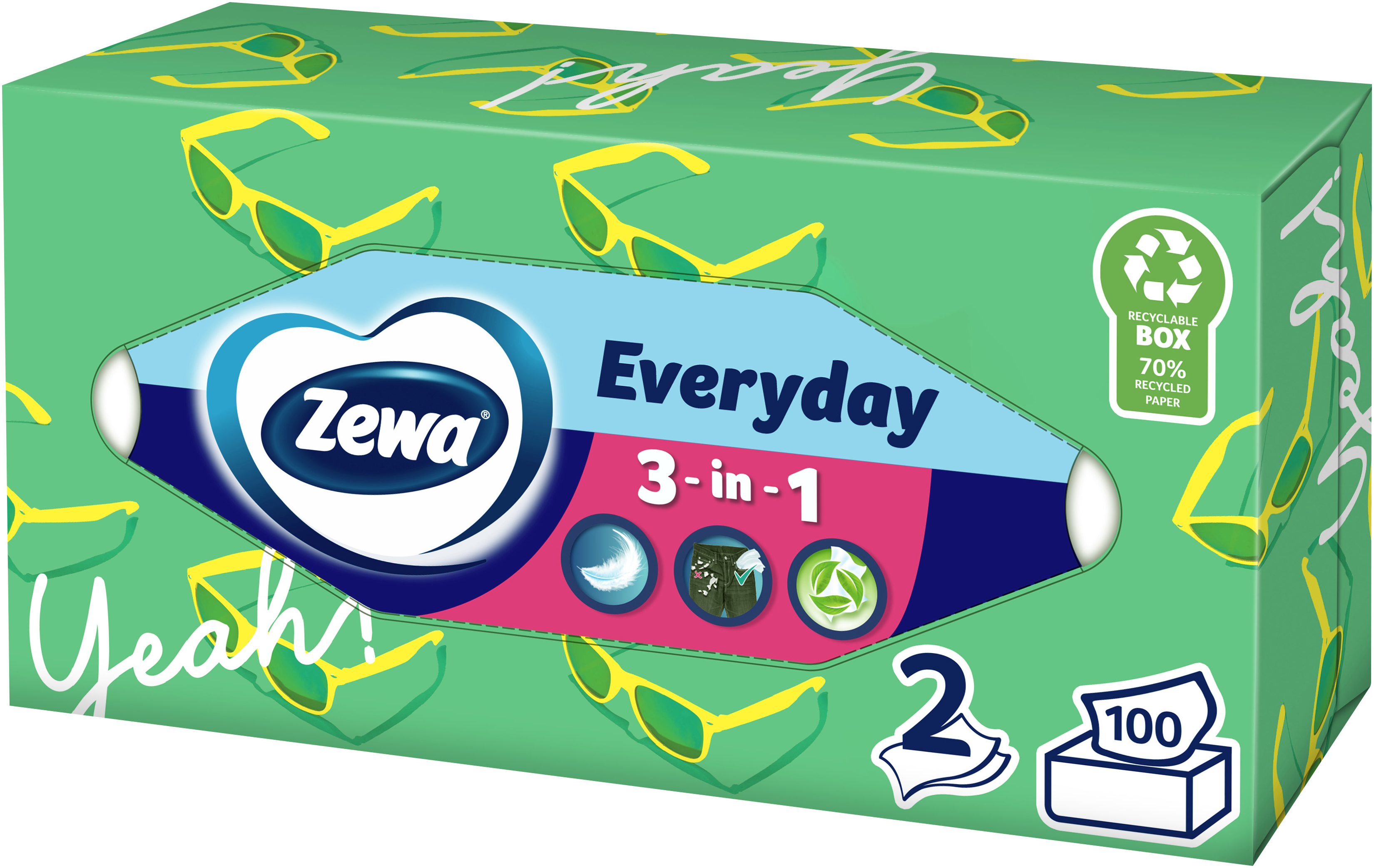 Серветки косметичні Zewa Everyday 100штфото3