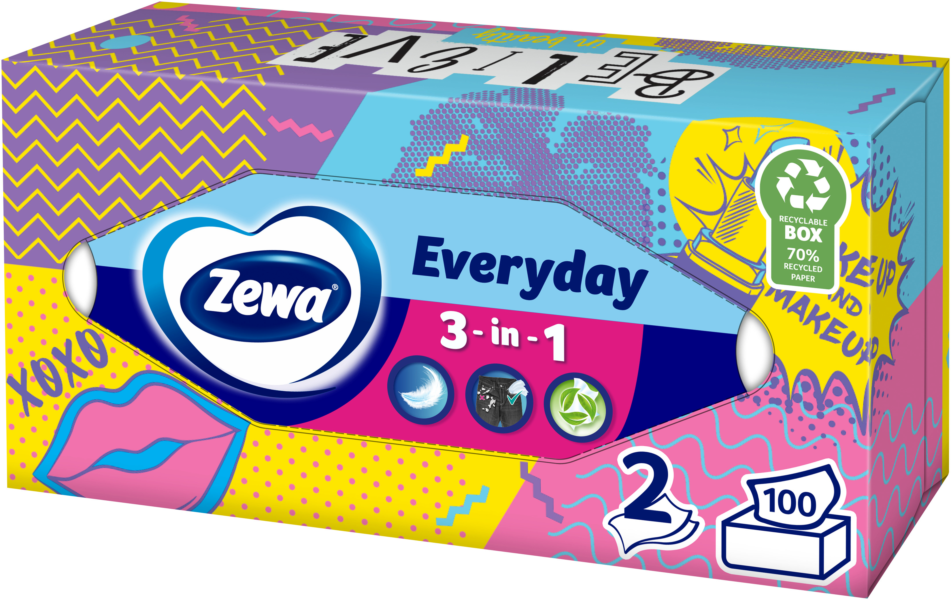 Серветки косметичні Zewa Everyday 100штфото4