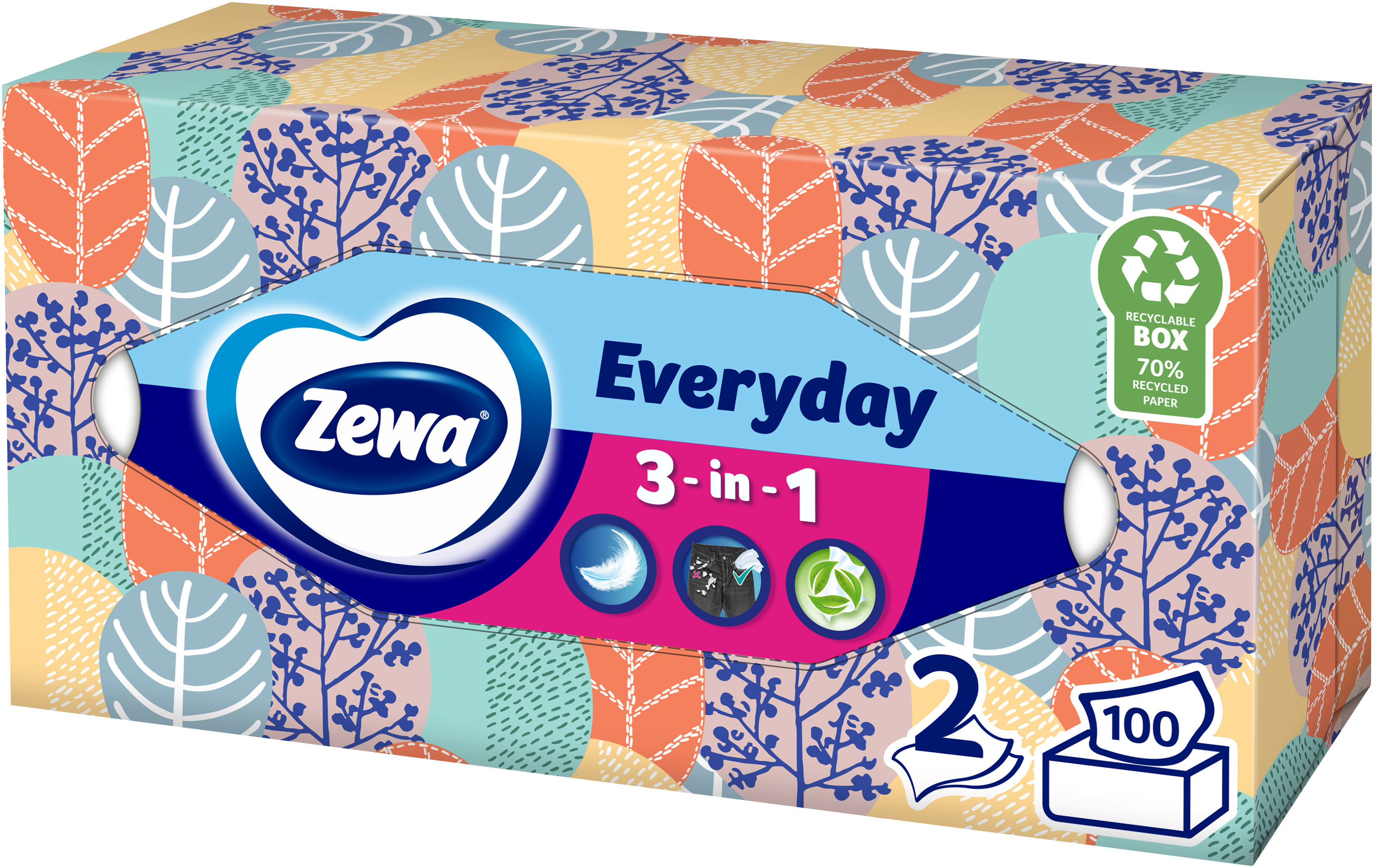 Серветки косметичні Zewa Everyday 100штфото5