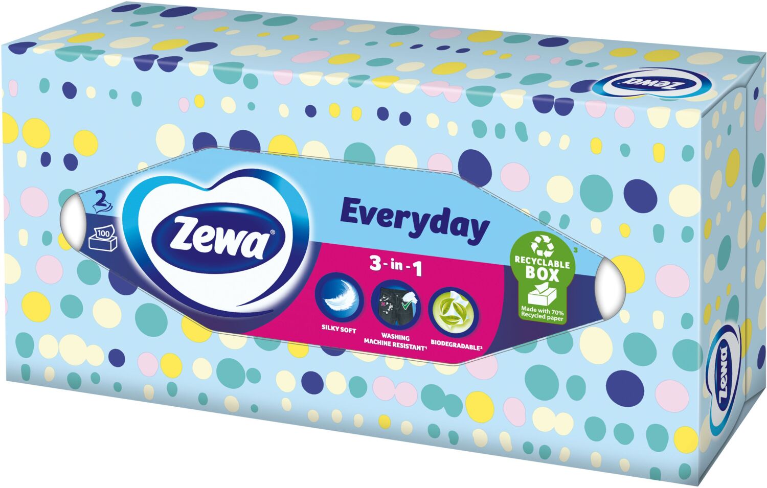 Серветки косметичні Zewa Everyday 100штфото