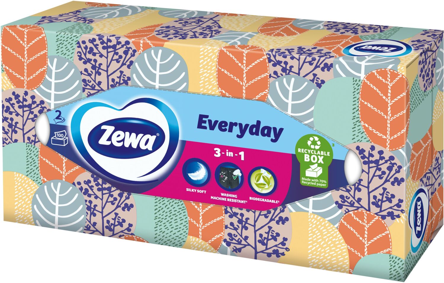 Серветки косметичні Zewa Everyday 100штфото