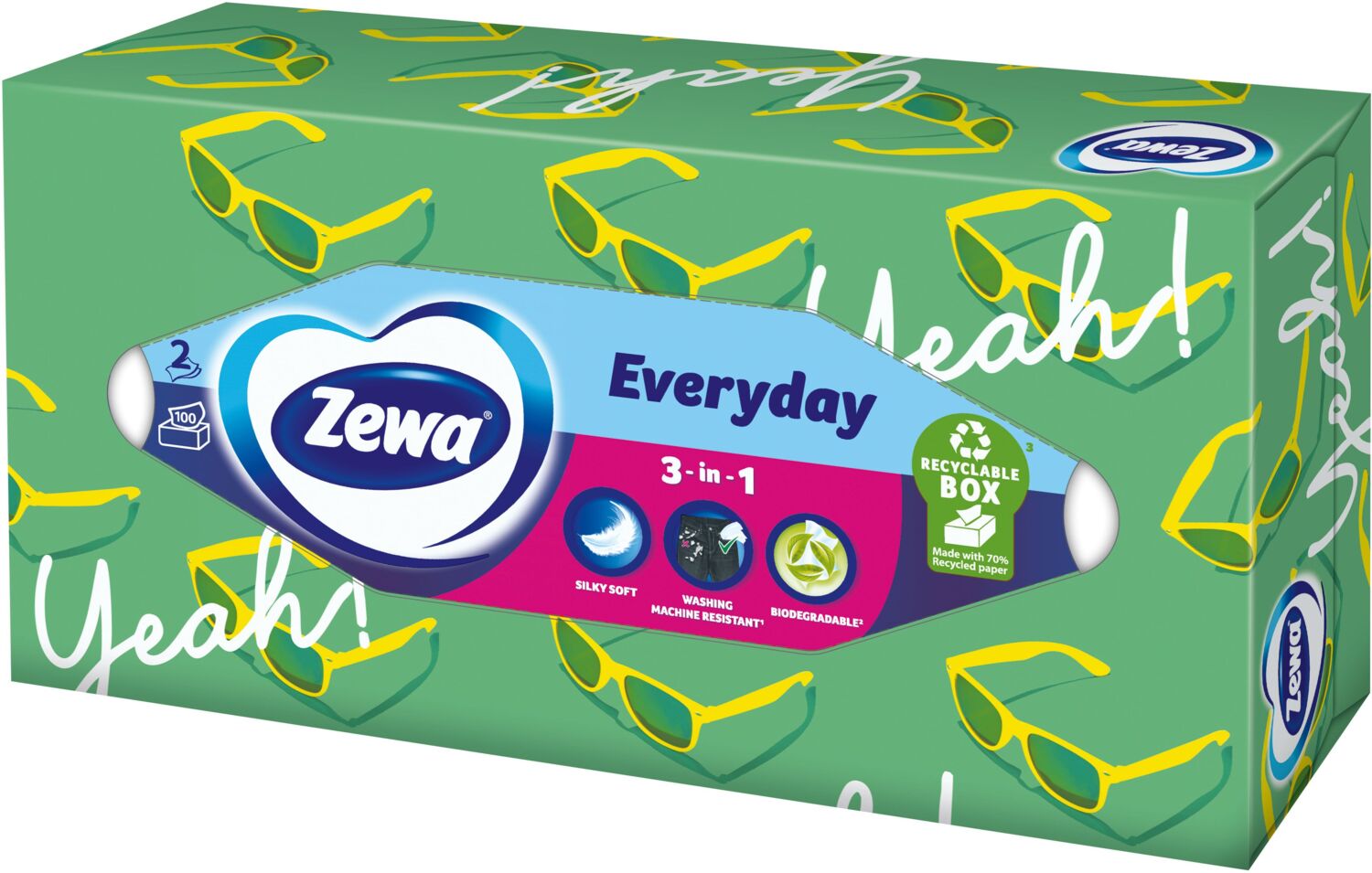 Серветки косметичні Zewa Everyday 100штфото