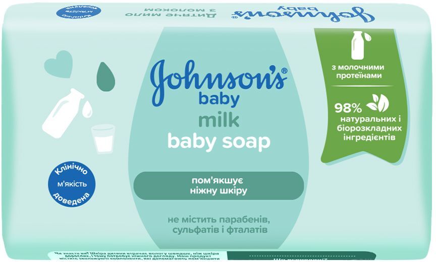 Мило дитяче Johnson's Baby з молоком 6*90гфото