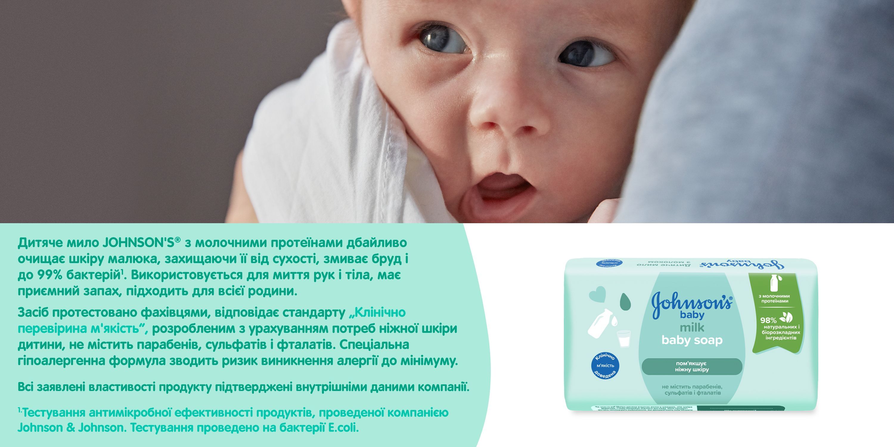 Мило дитяче Johnson's Baby з молоком 6*90гфото