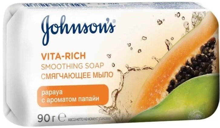 Мило туалетне Johnson`s Body Care Vita Rich З екстрактом папаї 6*90гфото2