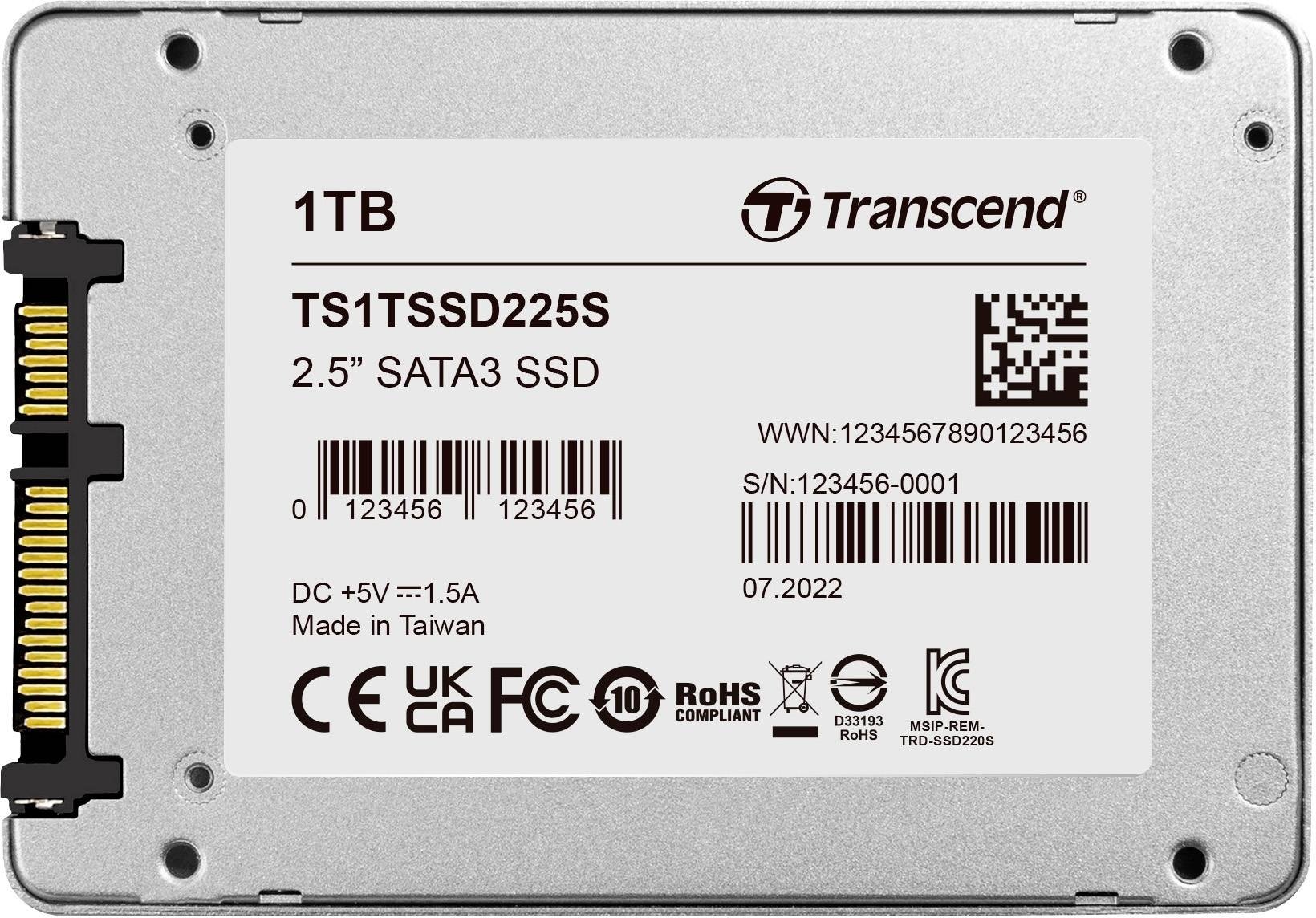 SSD накопитель Transcend 2.5" 1TB SATA 225S (TS1TSSD225S) фото 6