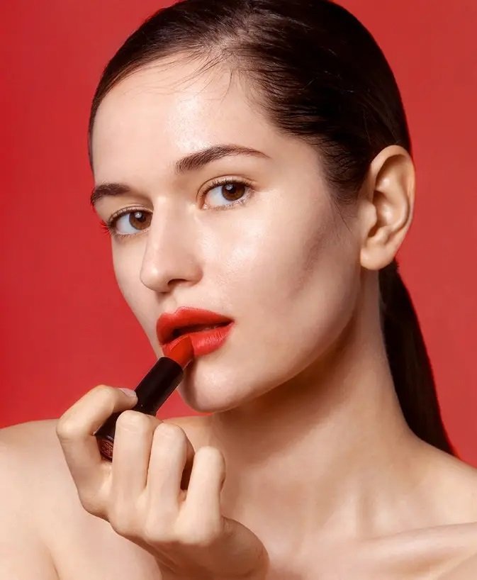 Помада для губ матовая Mizon velvet matte lipstick Private Red 3,5г фото 7