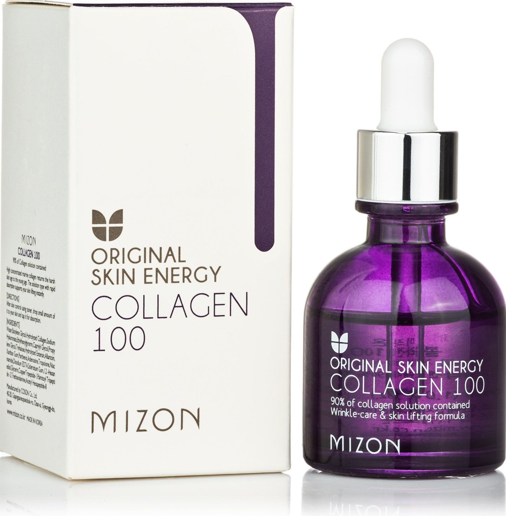 Сыворотка для лица с коллагеном Mizon Original Skin Energy Collagen 100 Ampoulе 30мл фото 2