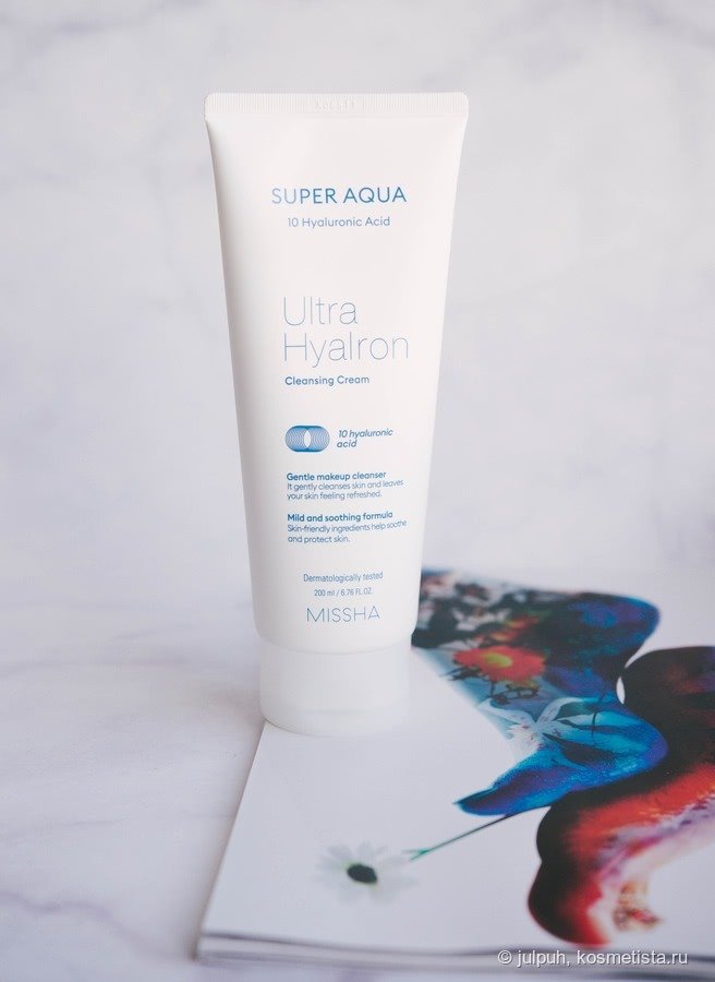 Гель-крем очищающий для лица с гиалуроновой кислотой Missha Super Aqua Ultra Hyalron Cleansing Cream 200мл фото 3