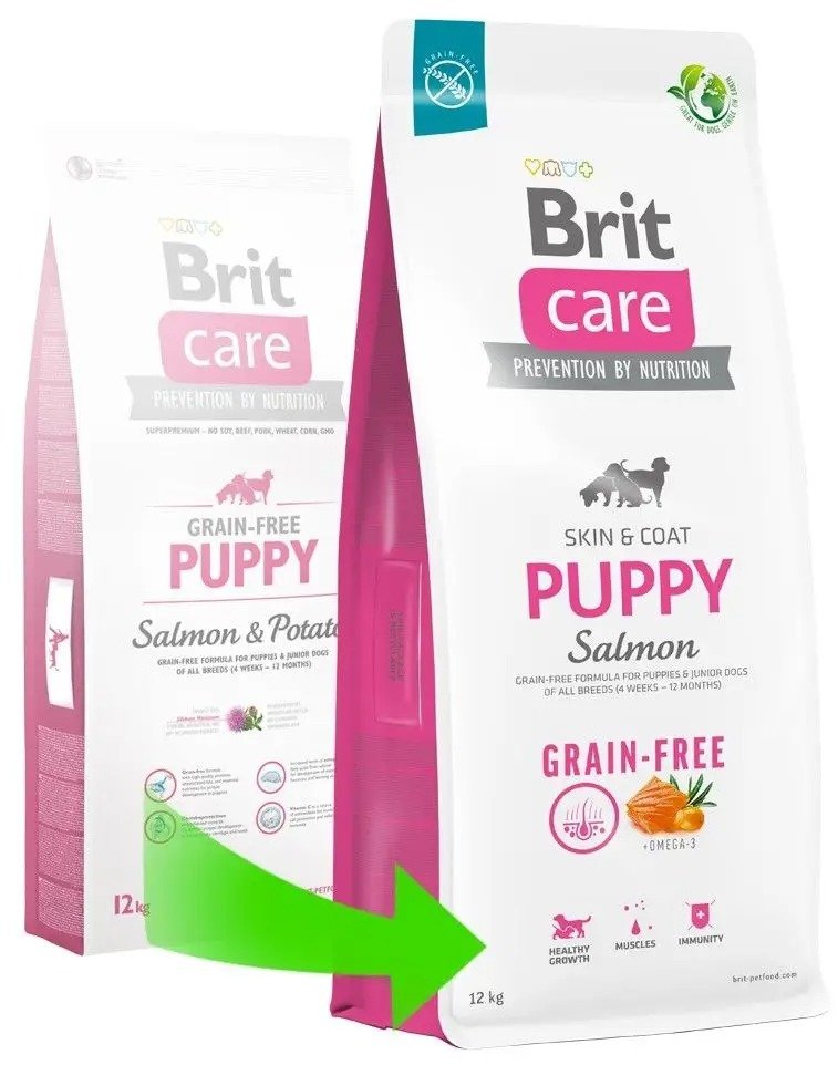 Корм для щенков Brit Care Dog Grain-free Puppy беззерновой с лососем 1кг фото 5