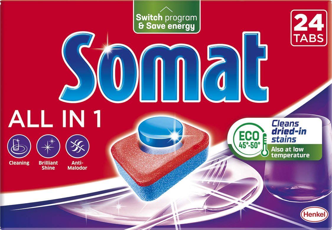 Таблетки для посудомийної машини Somat All in one набір 2*24штфото2