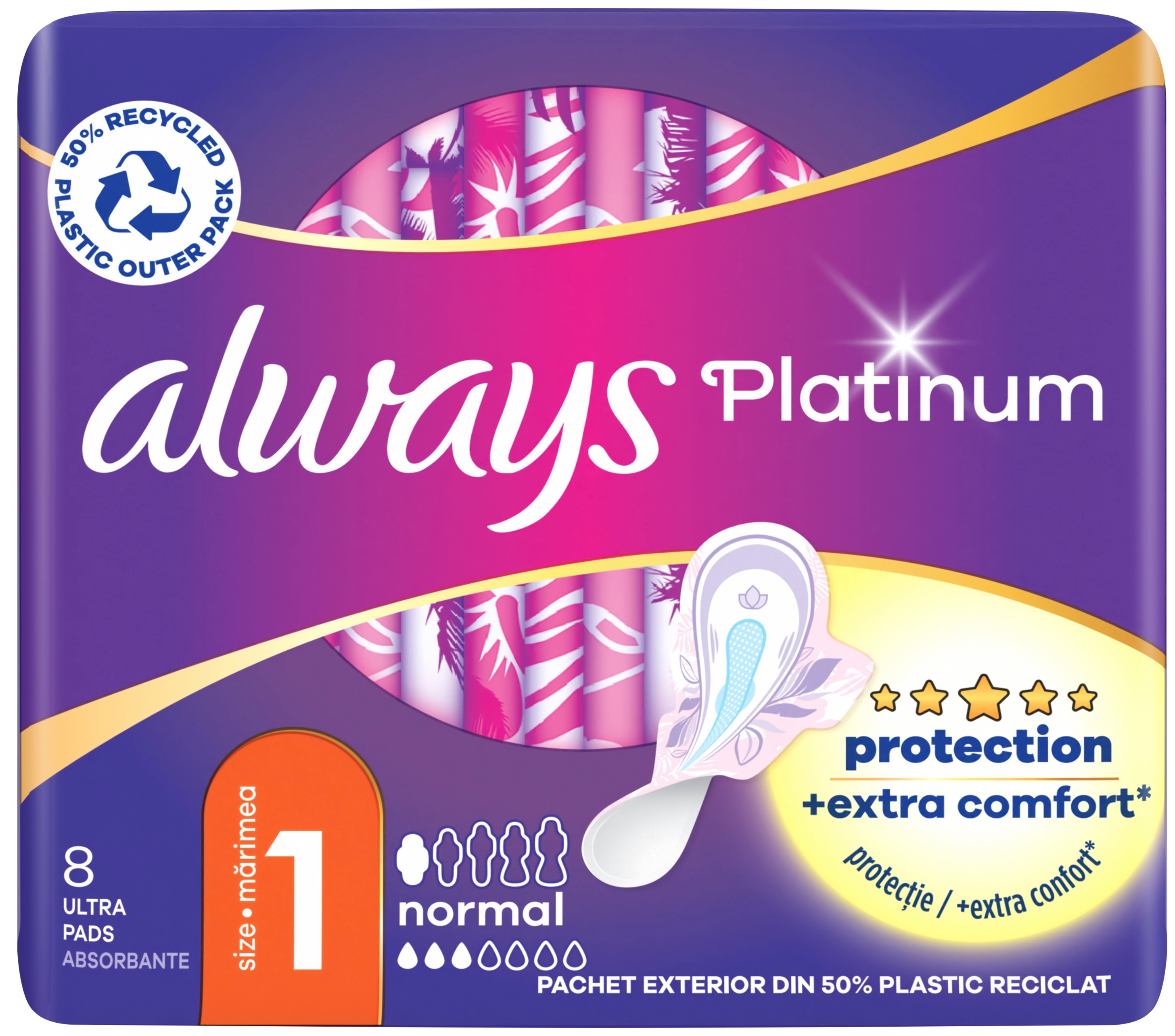 Гигиенические прокладки Always Platinum Normal (Розмір 1) 8 шт фото 2
