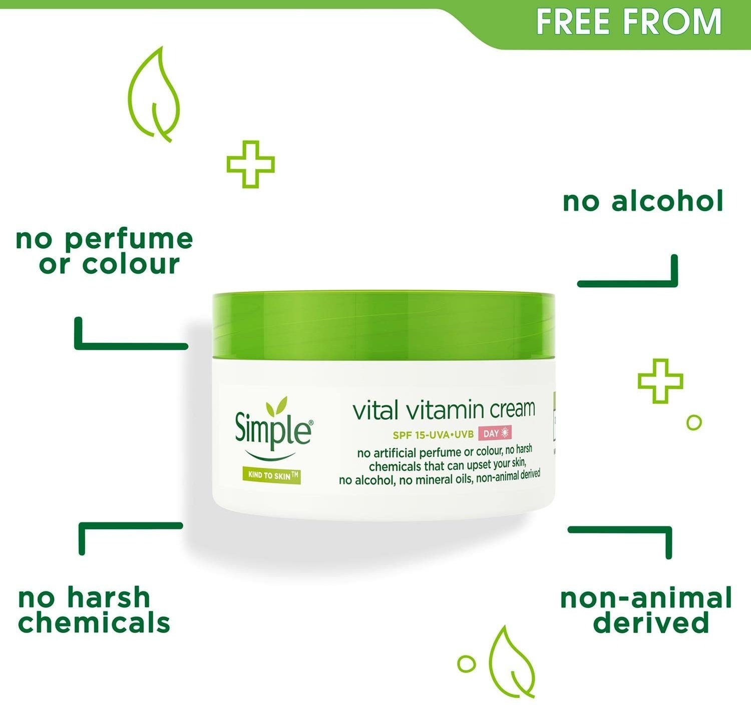 Крем денний вітамінний Simple Vital Vitamin Cream SPF15 Kind to Skin 50млфото4