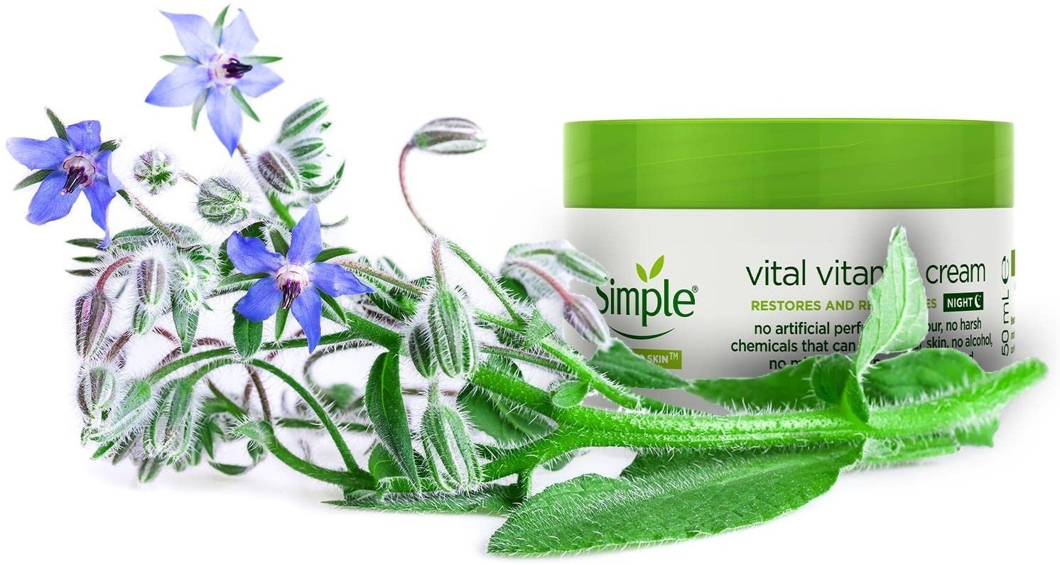 Крем для обличчя нічний вітамінний Simple Vital Vitamin Night Cream Kind to Skin 50млфото3