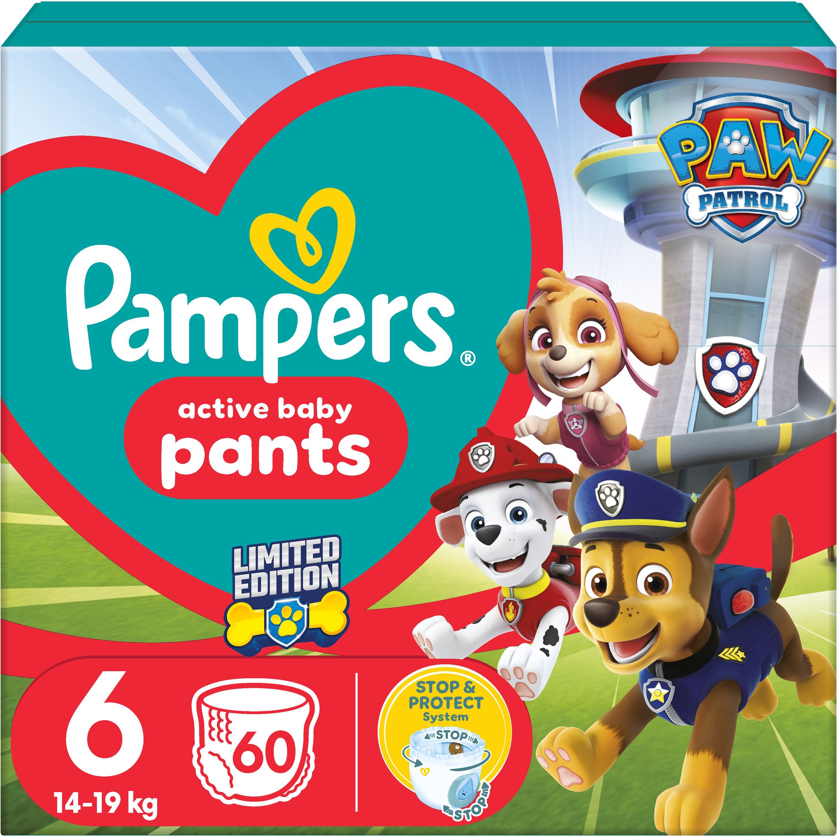 Подгузники-трусики Pampers Paw Patrol Pants Extra Large Размер 6 14-19 кг 60 шт фото 2