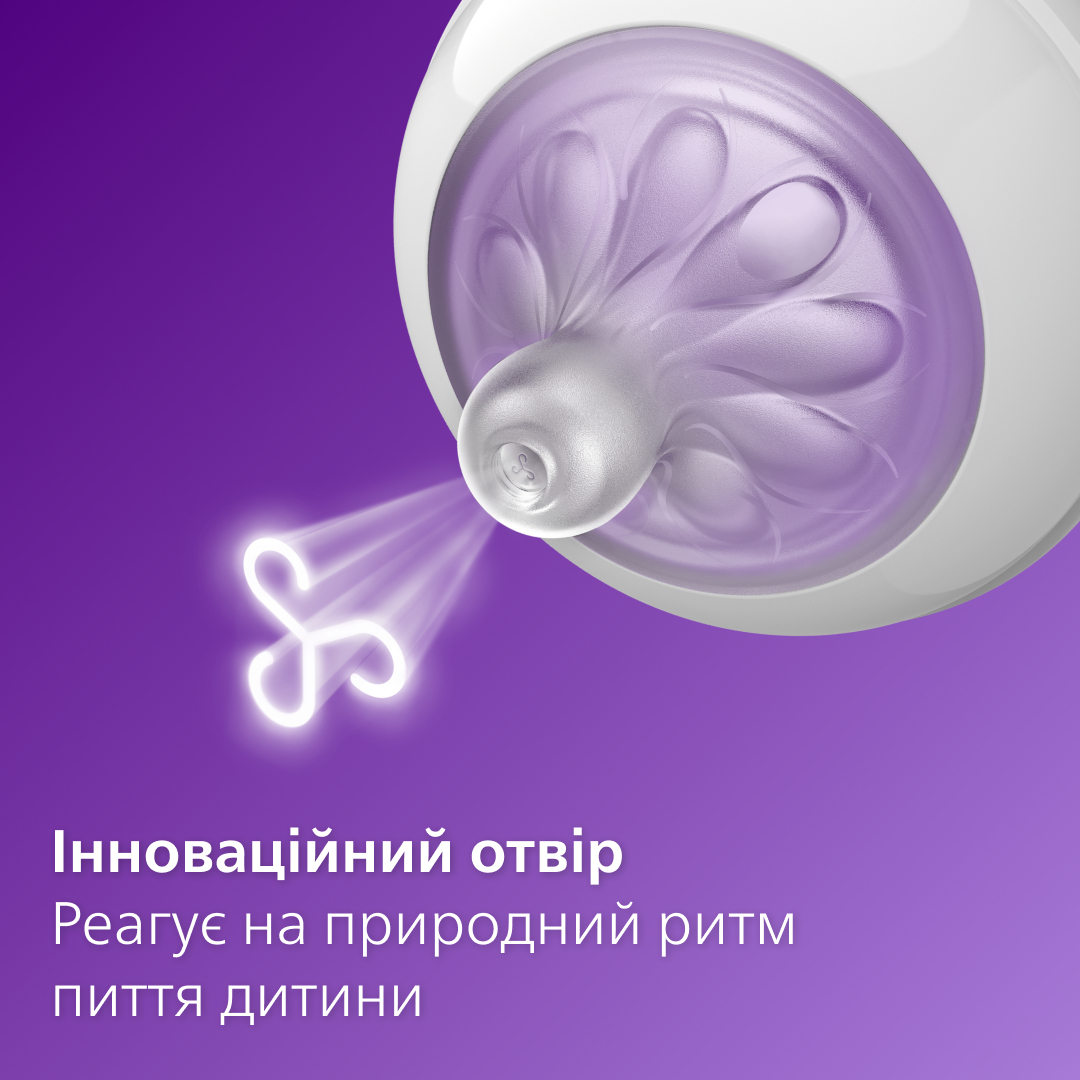 Соска Philips Avent силіконова Natural Природний Потік, 6м+., 2 шт, швидкий потікфото4