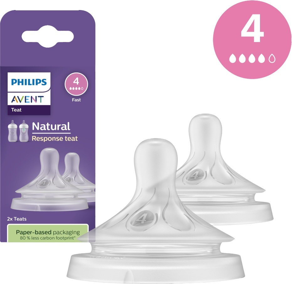 Соска Philips Avent силіконова Natural Природний Потік, 3м+., 2 шт, середній потікфото2