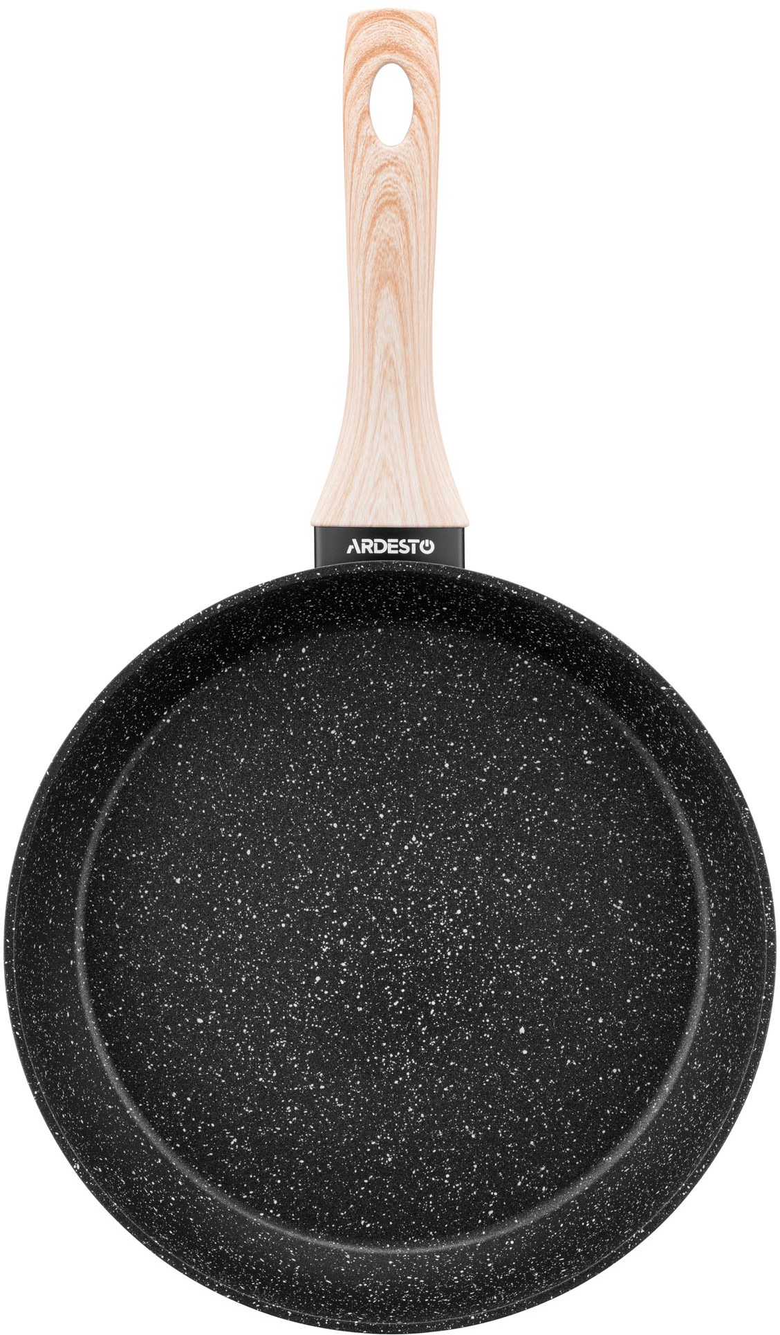 Сковорода ARDESTO Midori 26 см, чорний мармур, алюміній (AR1926MI)фото