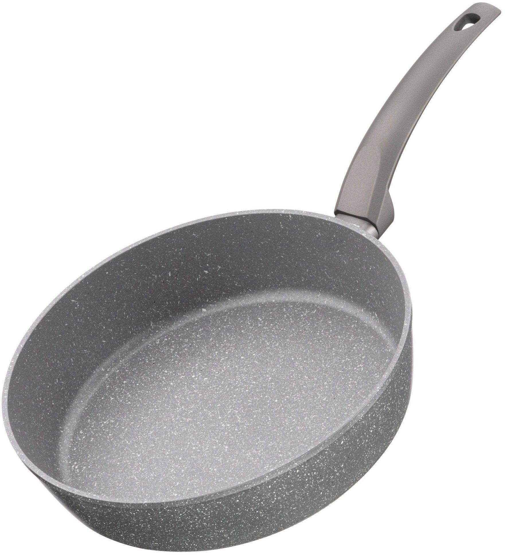 Сковорода ARDESTO Gemini Gourmet с крышкой 26 см, серый мрамор, алюминий (AR2426GGL) фото 