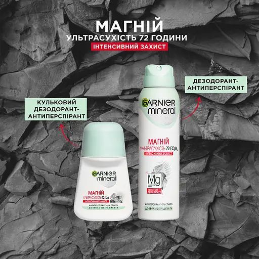 Антиперспірант роликовий Garnier Mineral Магній Ультрасухість 50млфото