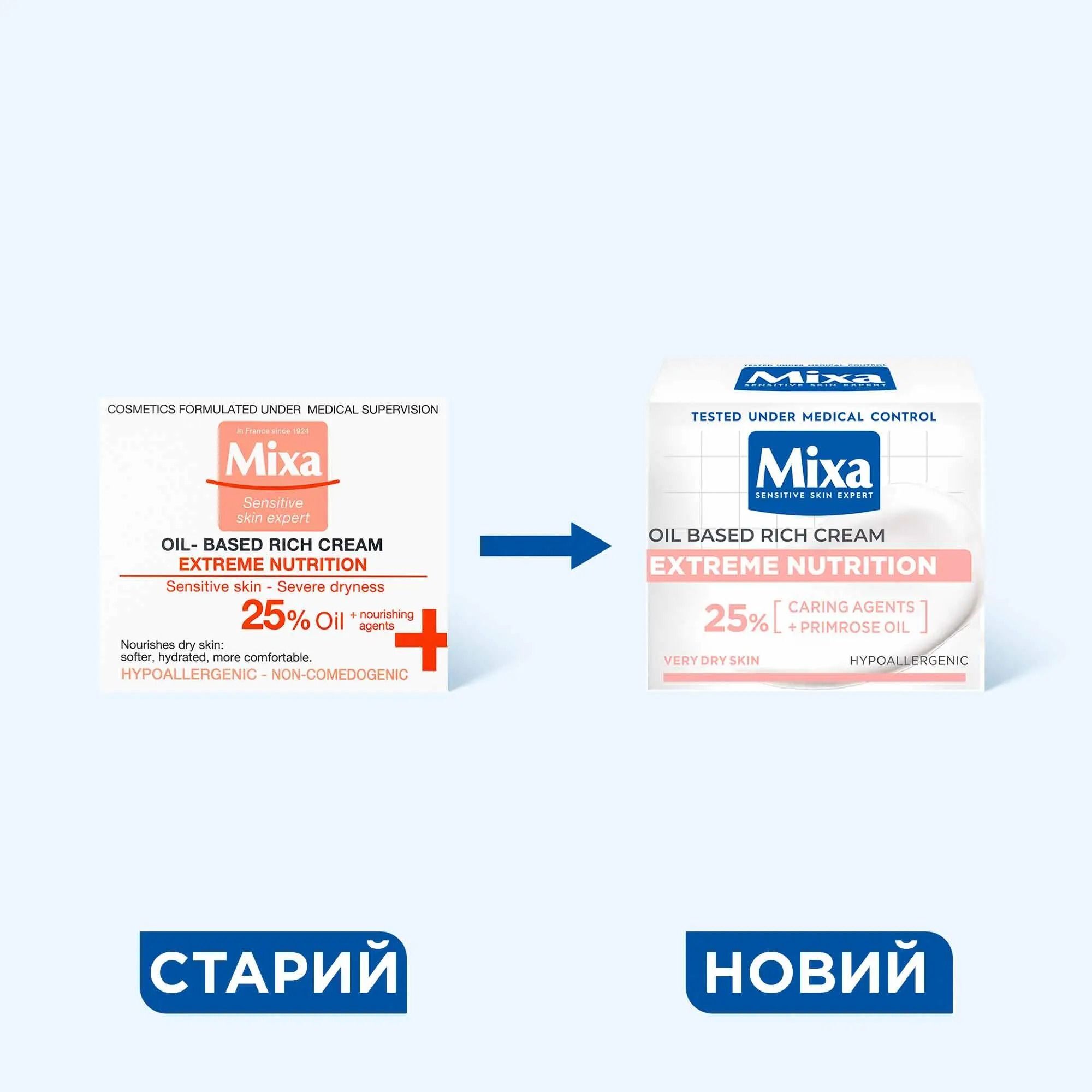 Крем для дуже сухої чутливої шкіри обличчя Mixa Anti-dryness 50млфото4
