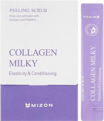 Пілінг-скраб Mizon Collagen Milky Peeling Scrub 5*40штфото2